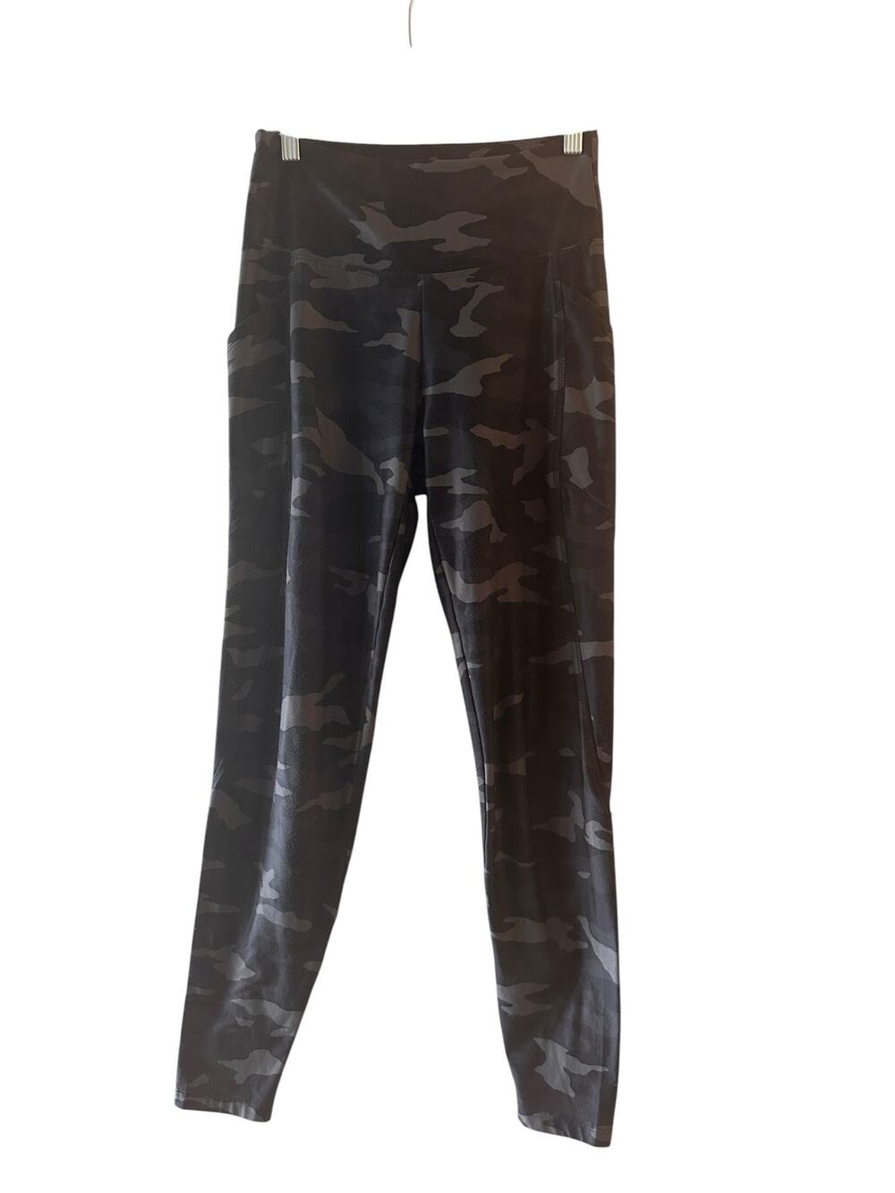 Bally Black Gray Camo Athletic Running Workout Leggings Women Sz M